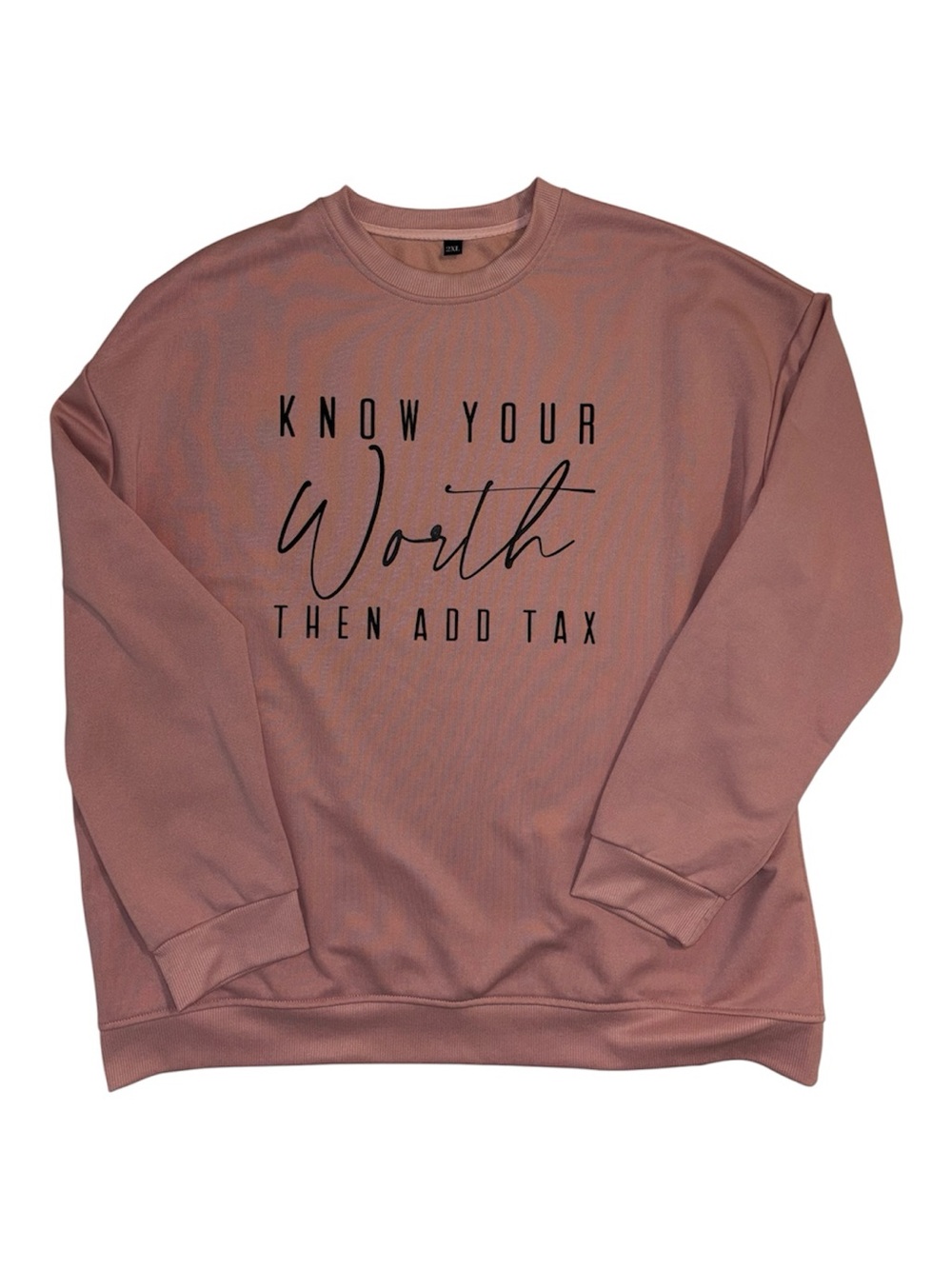 Know Your Worth Mauve Crewneck Sweatshirt